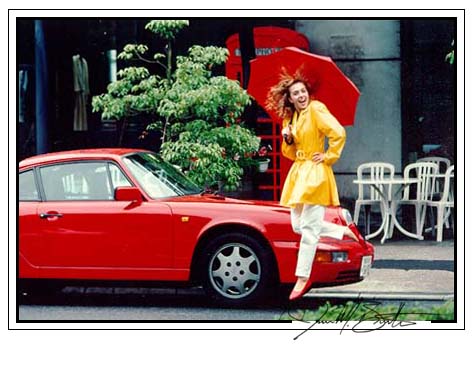 Photo of Girl with Red Porche