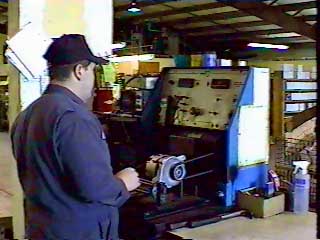 One of our guys testing alternators.